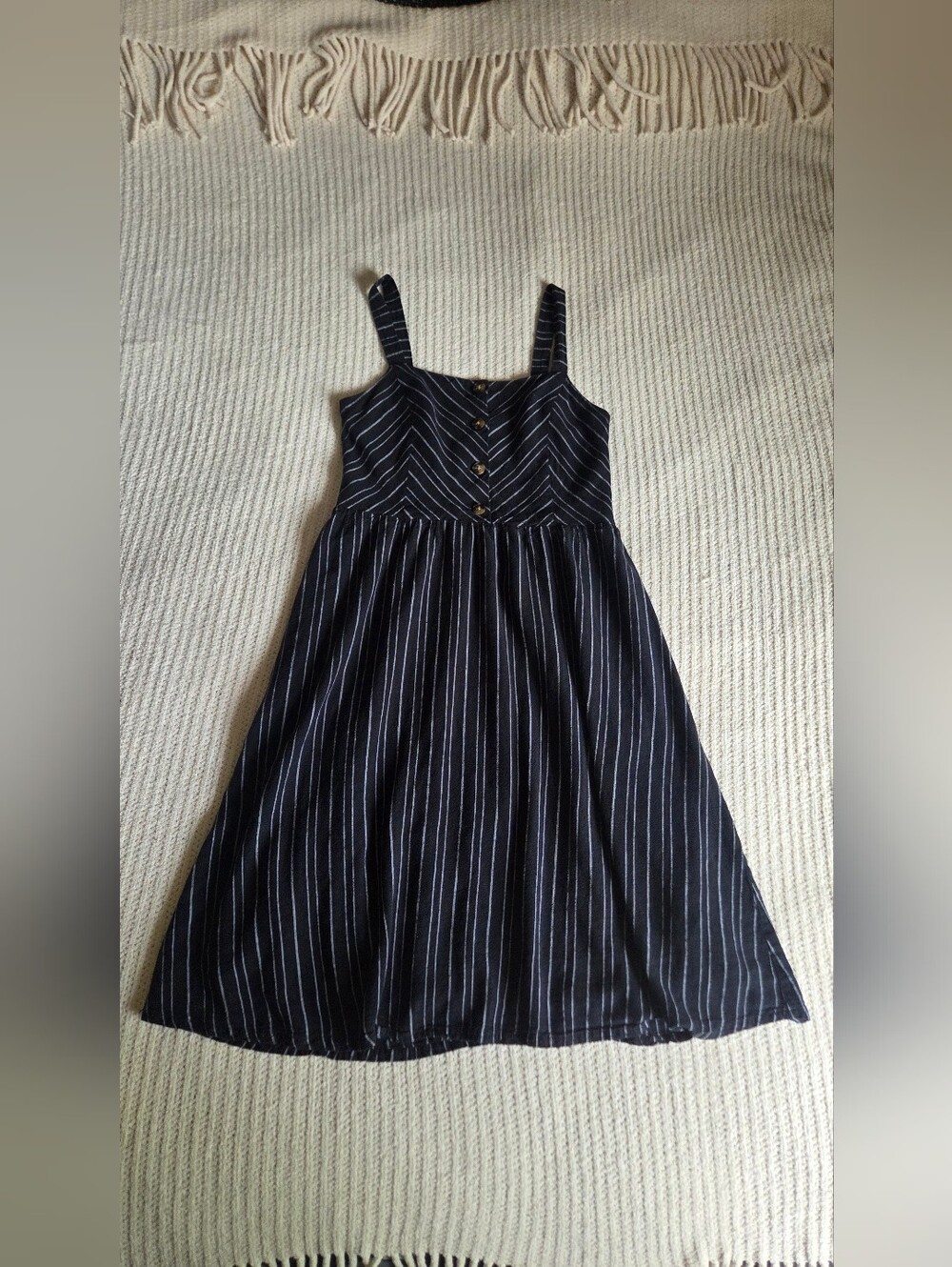 Reitmans Linen Blend Striped Fit & Flare Sundress M - Picture 6 of 13